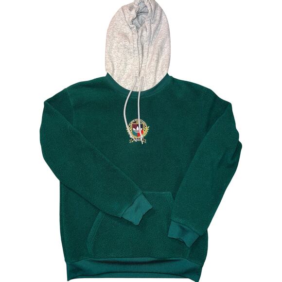 Adidas Green Collegiate Crest Pullover Fleece Hoodie With Crest US Men sz small. - Picture 7 of 7